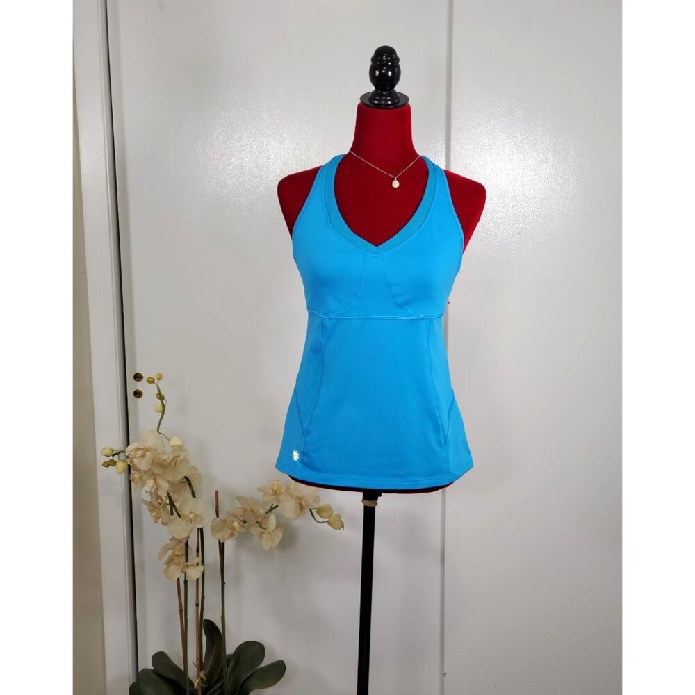 Athleta Women's Sky Blue VaVa Built in Bra Tank Top Style 903753 Size 36D 1100
